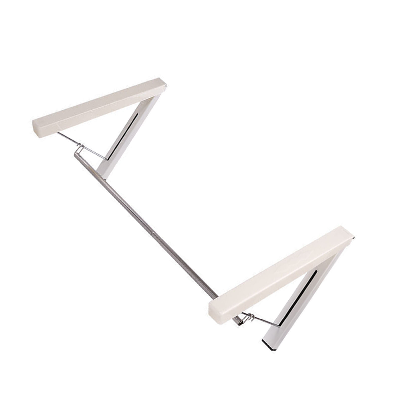 Weißer, Ausziehbarer Wandwäschetrockner, Zusammenklappbar Ohne Bohren, 2-teilig, Edelstahlrohr, 110 Cm Kleiderbügel Für Schlafzimmer Oder Büro