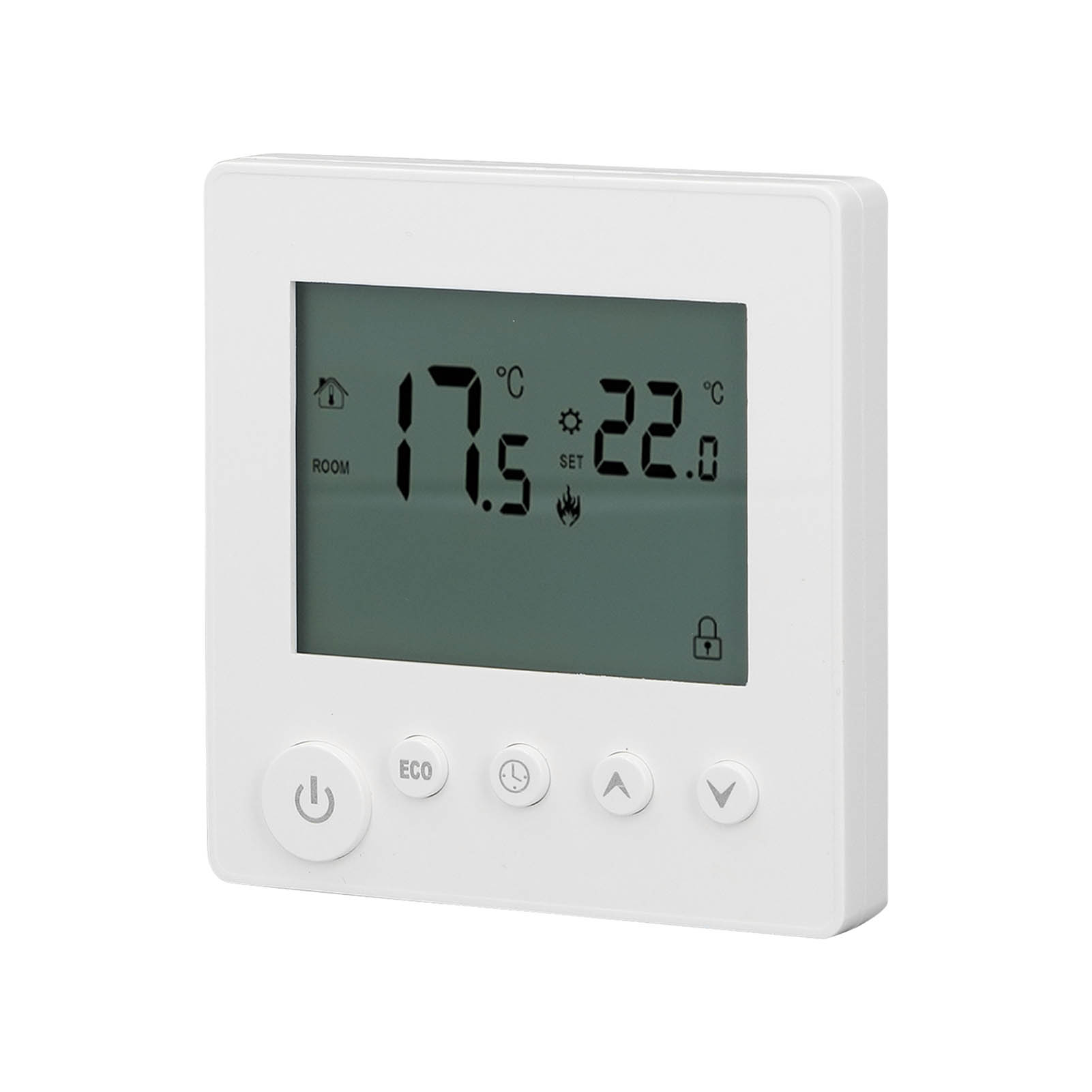 4500-w-hochleistungs-digitalthermostat Für Elektrische Fußbodenheizung, Temperaturregelung Für Büros Und Einkaufszentren, Wechselstrom 90–240 V, Weiß