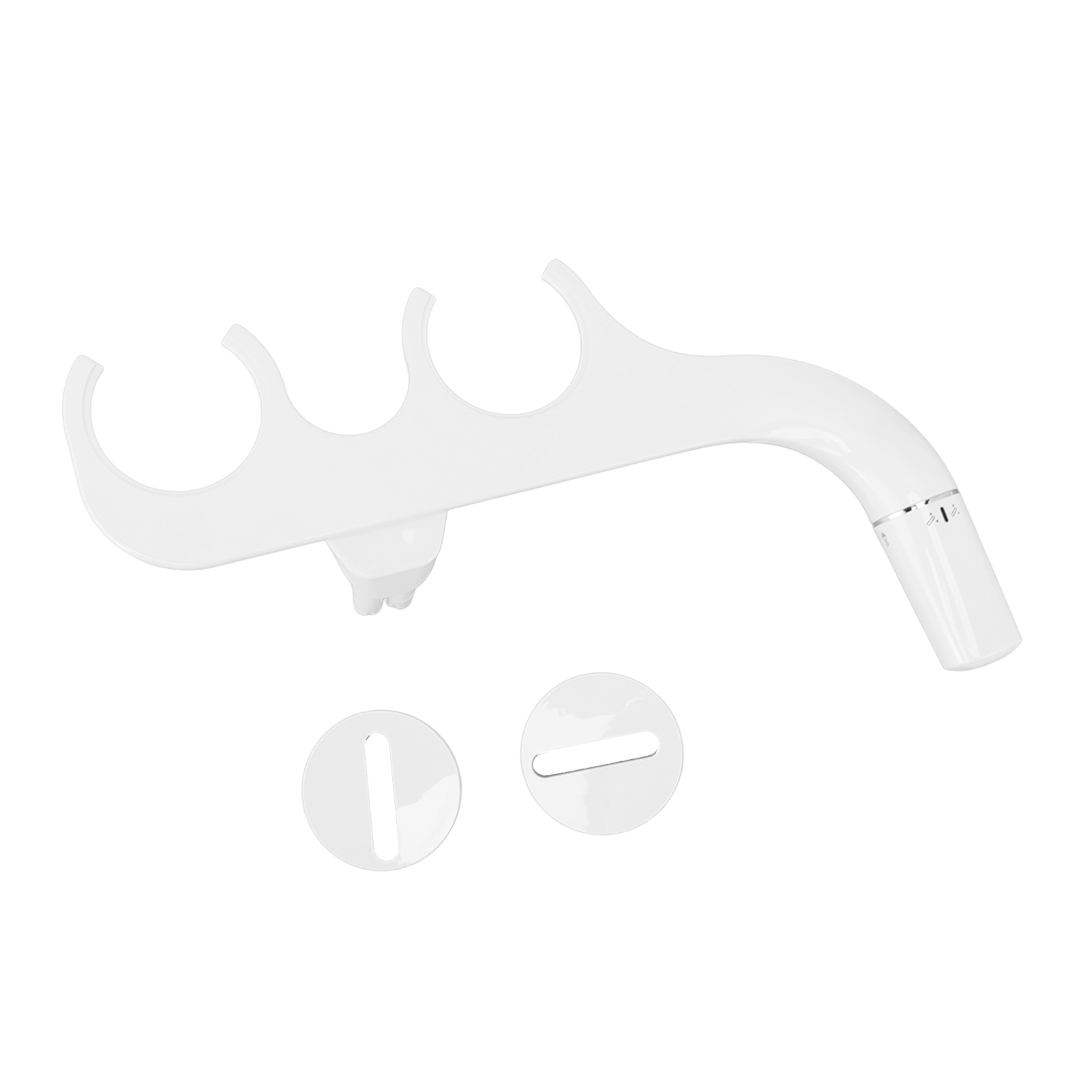 Feiner Bidet-waschlappen, 3/8 Kupfer-t-stück, Nicht Elektrisch, Selbstreinigend, Doppeldüse, Hygienischer Wc-aufsatz Für Die Intimhygiene, Weiß