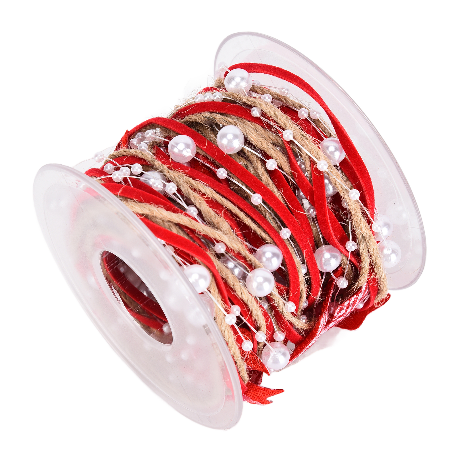 Rot-weißes 3,0 Cm Breites Weihnachtsband, Diy-geschenkverpackungszubehör Für Partys Und Hochzeiten