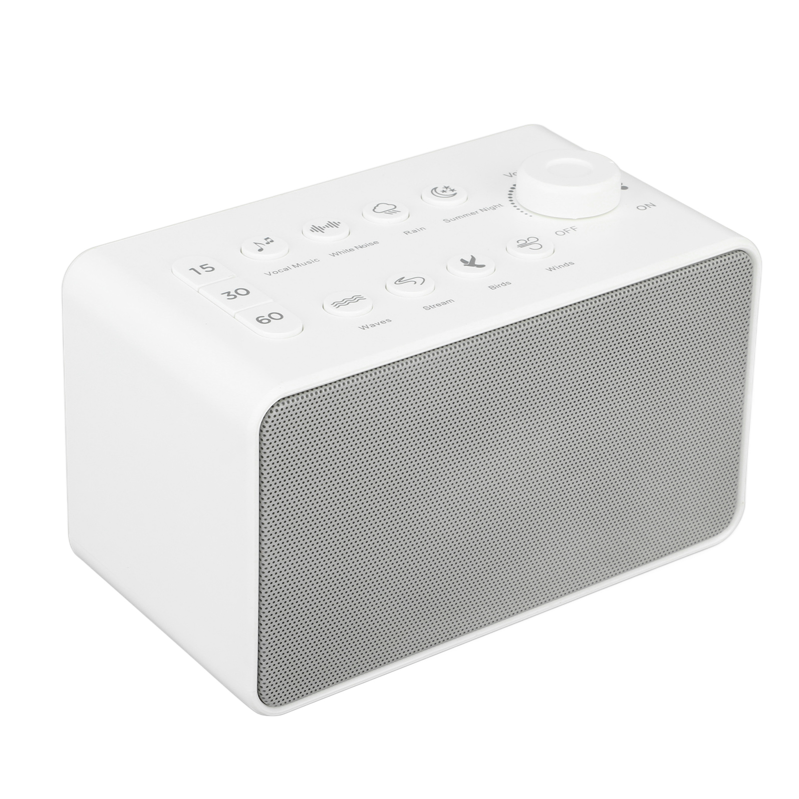 Usb-wiederaufladbares S16 Weißrauschgerät, Tragbares Klanggerät Mit 8 Naturgeräuschen Für Babys, Erwachsene, Kinder Und Zum Einschlafen