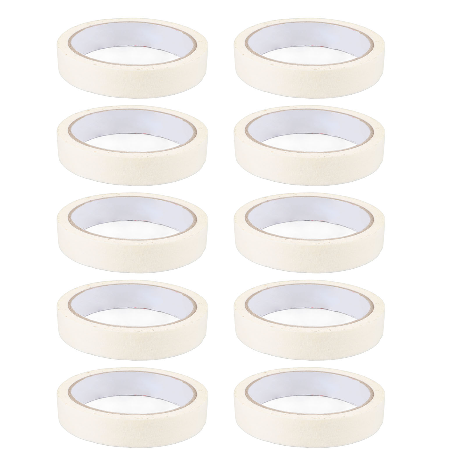 Packung Mit 10 Rollen 1,8 Cm Breitem, Weißem Abdeckband, Starke Haftung, Von Hand Abreißbar, Zum Malen, Heimwerken, Basteln Und Beschriften