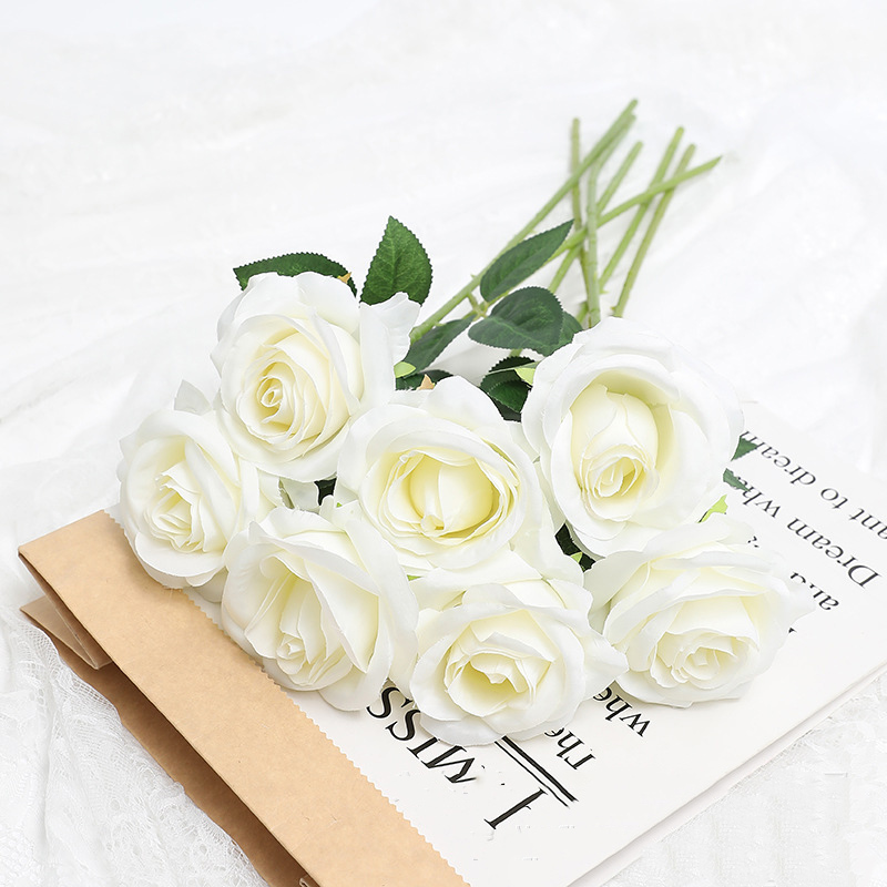 Künstliche Weiße Rosen, Realistische Seidenblumen, Langlebige Und Farbenfrohe Dekoration Für Zuhause, Hochzeit Oder Veranstaltung