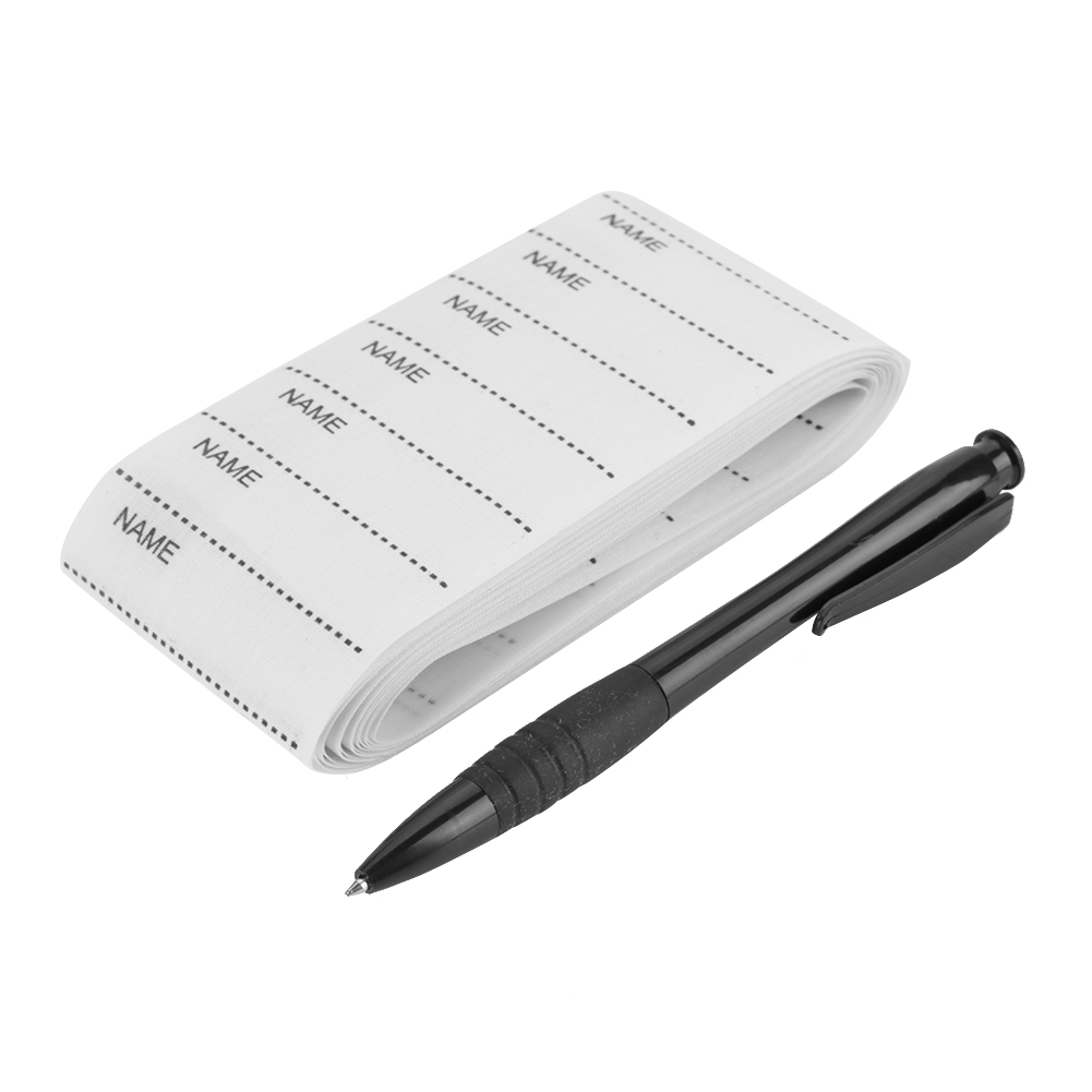 Packung Mit 200 Weißen, Gewebten Aufnähetiketten Für Kleidung, Individuell Gestaltbar Und Beschreibbar, Individuell Zuschneidbar