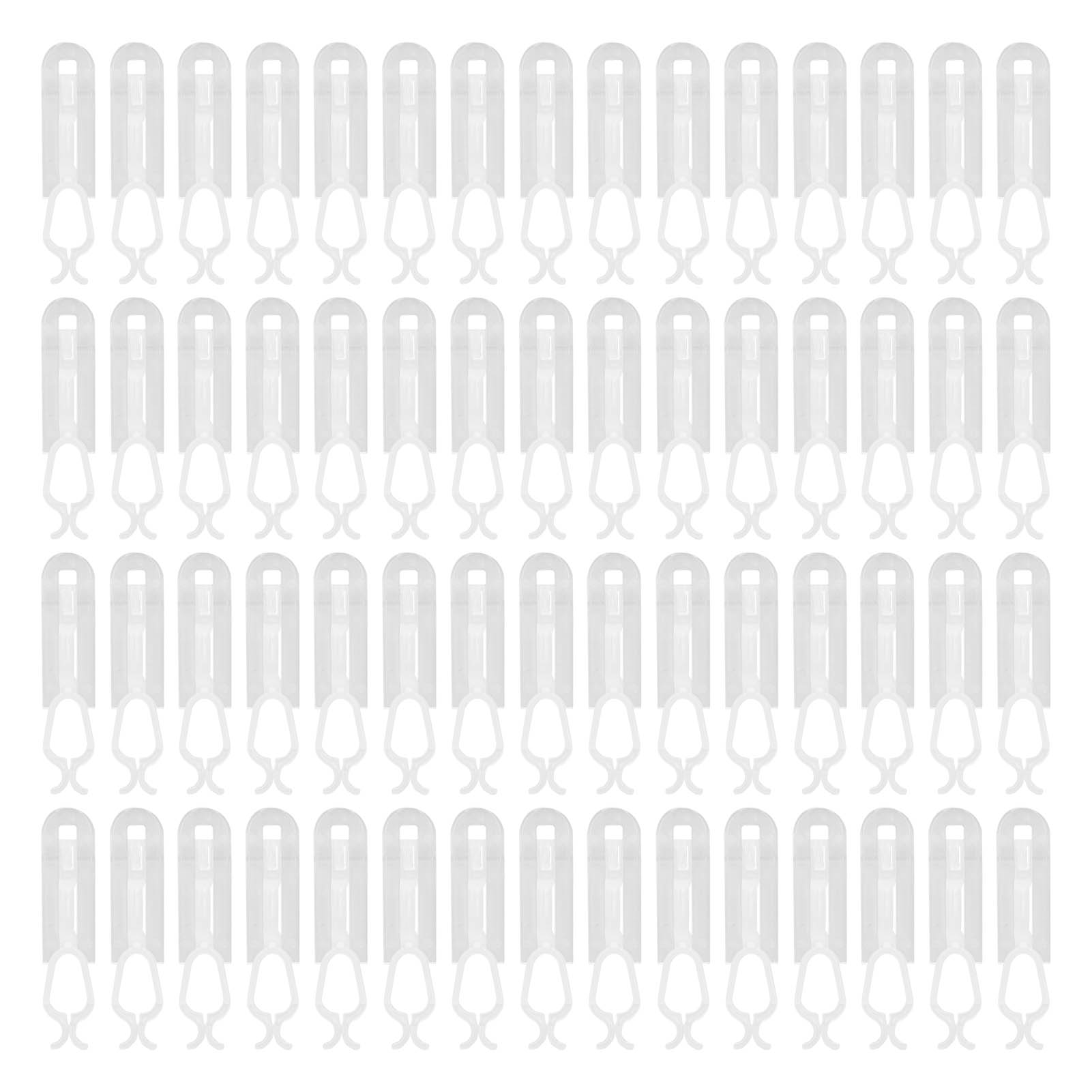 Set Mit 60 Weihnachtslichterclips, Weichem Kunststoff, Wasserfest, Dekorative Haken Für Weihnachtsbäume, Weiß