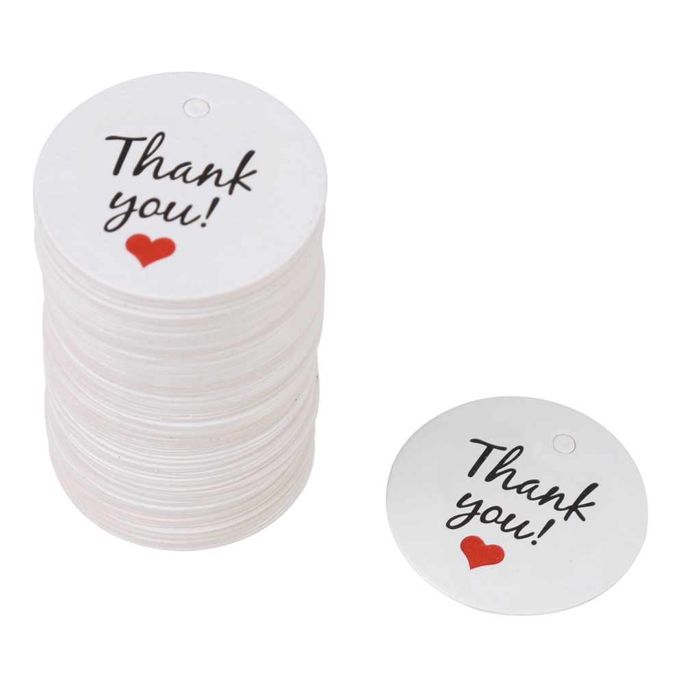 Set Mit 100 Handgefertigten Weißen Geschenkanhängern Für Hochzeitsgeschenke, Desserts, Schmuck, Preisschilder 2