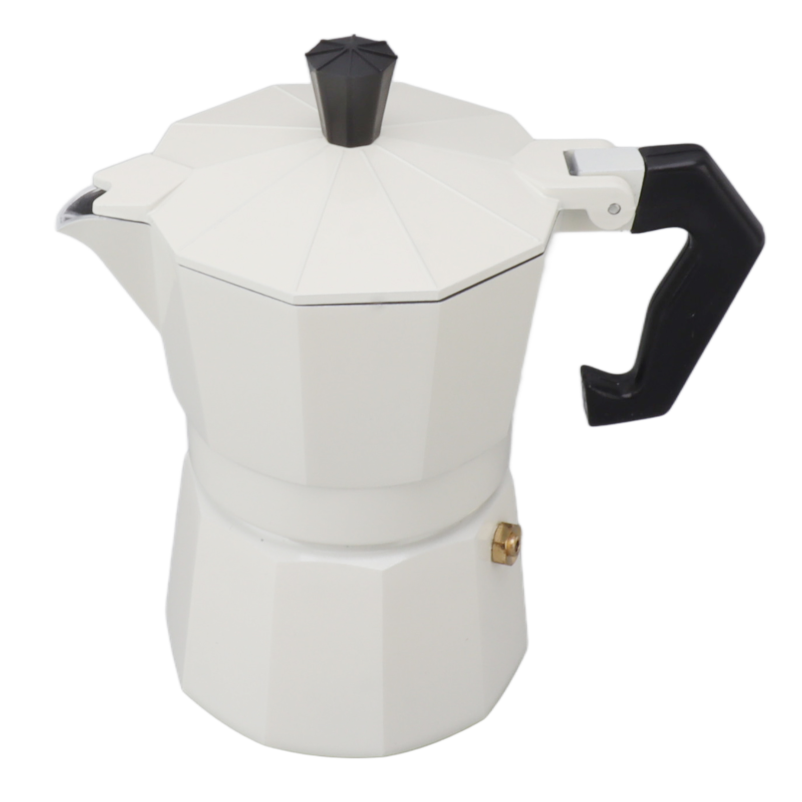 Italienische Moka-kaffeekanne Für Den Herd, Manuelle Kaffeemaschine, Aluminiumlegierung, Diy-küchenzubehör, Weiß, 300 Ml