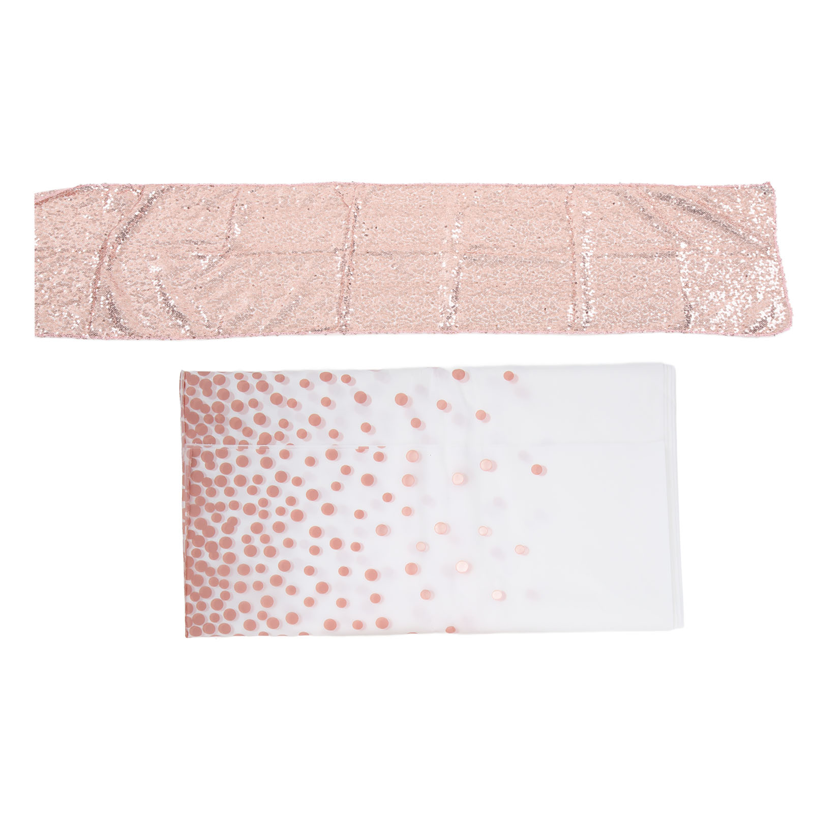 Rechteckige Tischdecke Mit Roségoldenen Punkten, 137 X 274 Cm, Wasserfest, Elegant, Weiß, Für Partys, Hochzeiten, Abendessen