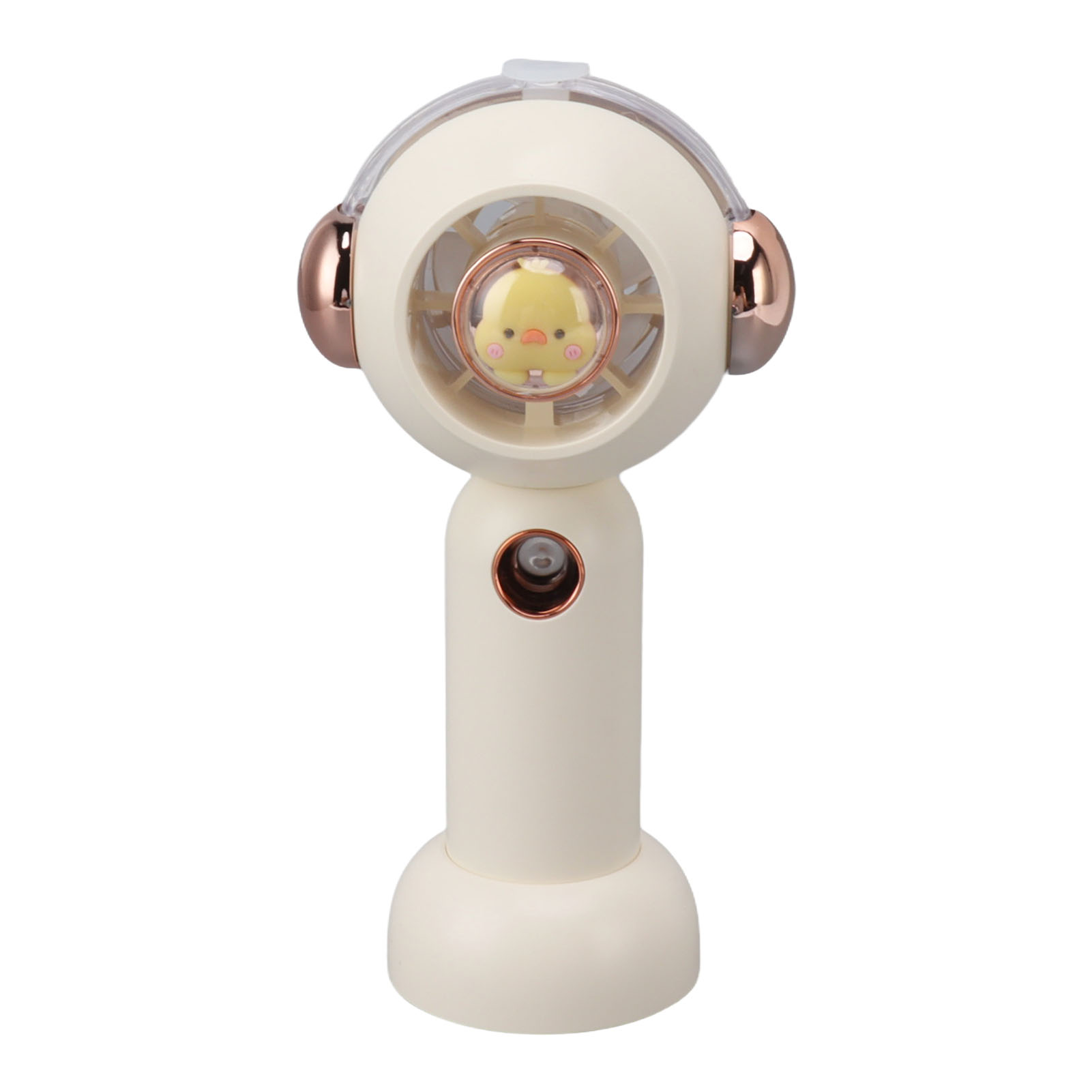 Mini-ventilator Mit Usb-aufladung, 500-mah-akku, Weiß, Zerstäubungsfunktion, Taschenformat