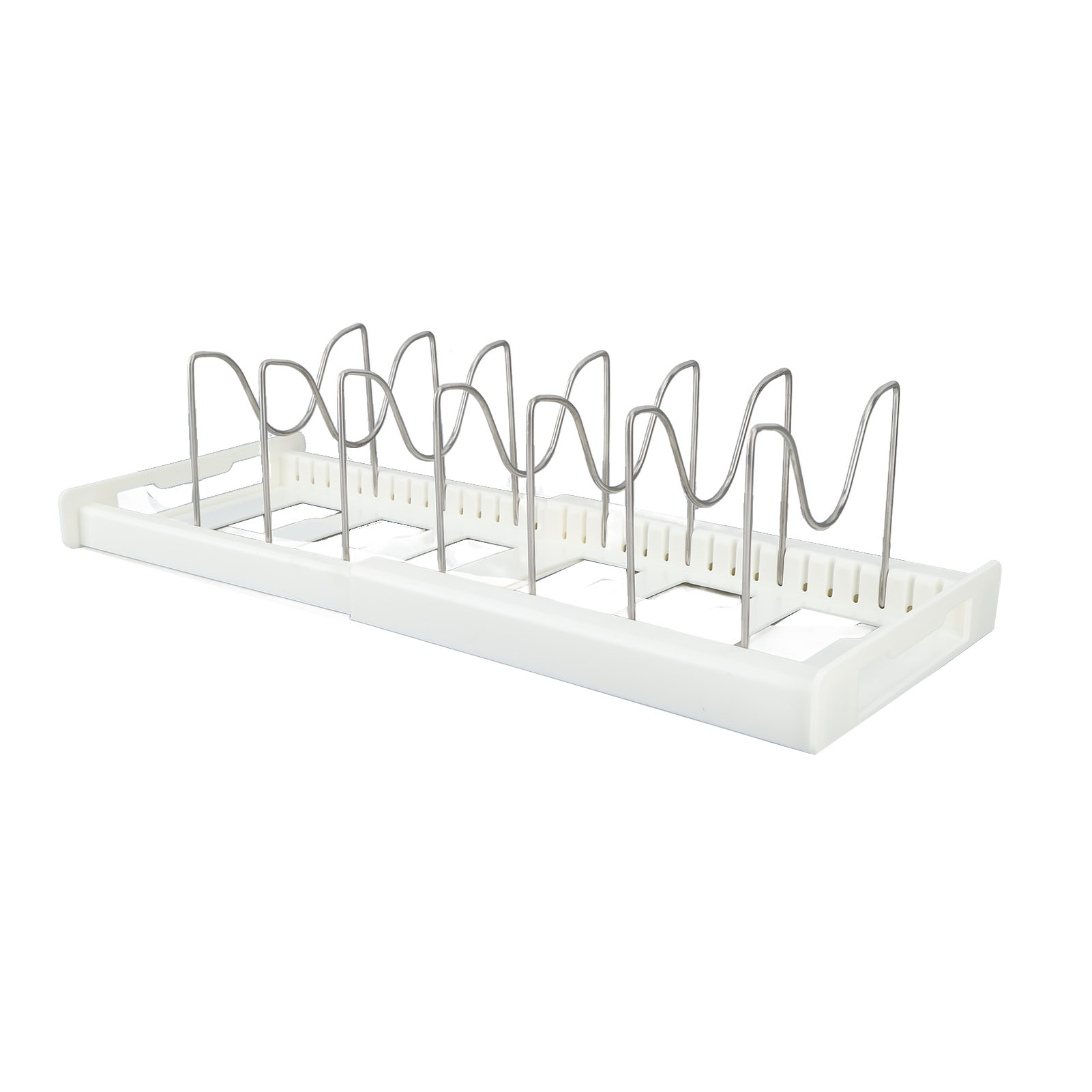 Ausziehbarer, Rutschfester Topfhalter, Verstellbare Größe, Vielseitiger Deckelhalter Für Küche Und Kantine, Weiß