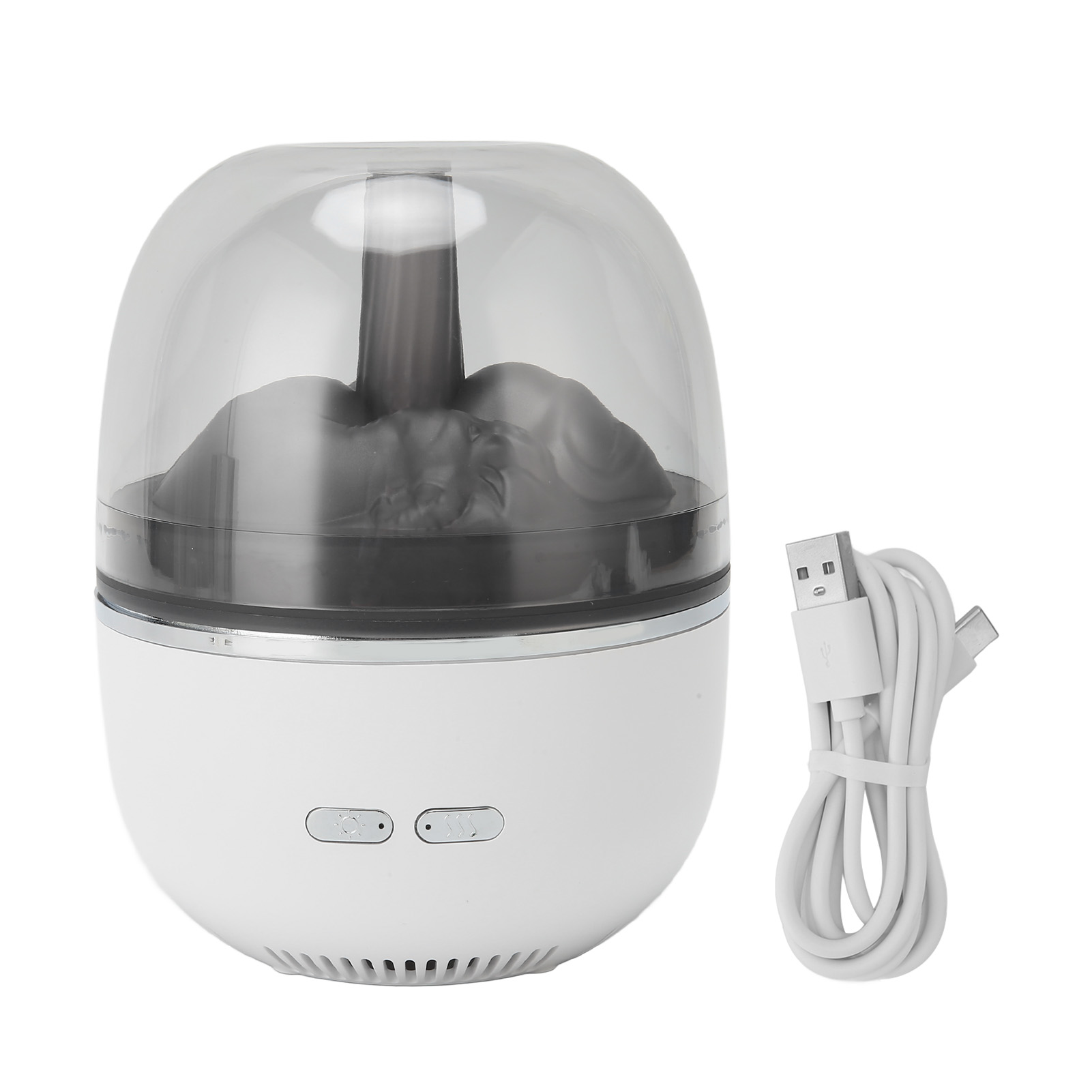 260 Ml Ultraschall-aromatherapie-diffusor, Per Knopfdruck Steuerbarer Nebelspender, Farbiges Licht, Für Yoga Und Schlaf, Weiß