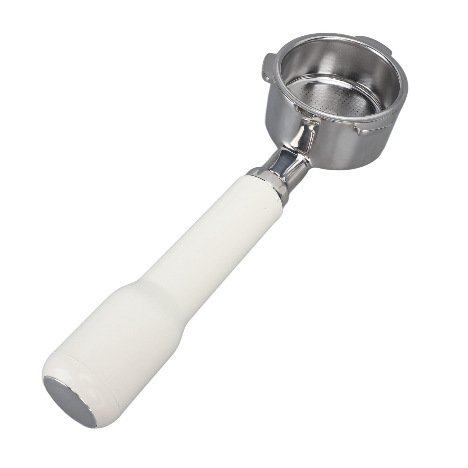 Bodenloser 51-mm-edelstahlfilter Mit 3 Ohren Für Kaffeemaschine 6001 5403 Kf5400, Weiß