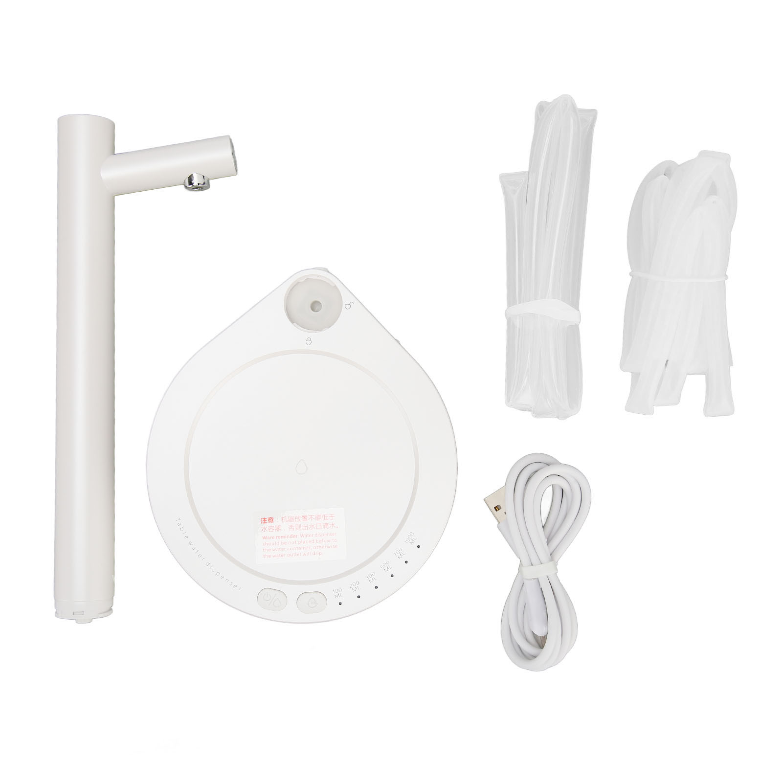 Intelligenter 5-gallonen-wasserspender Mit 7-stufiger Dosierpumpe, Usb-ladefunktion, Universeller Tischflaschenspender, Weiß