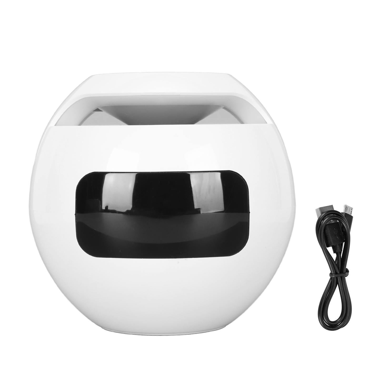 Bluetooth-wecker Mit Lautsprecher, Bass, Fm-radio, Multifunktionaler Tragbarer Lautsprecher, Weiß