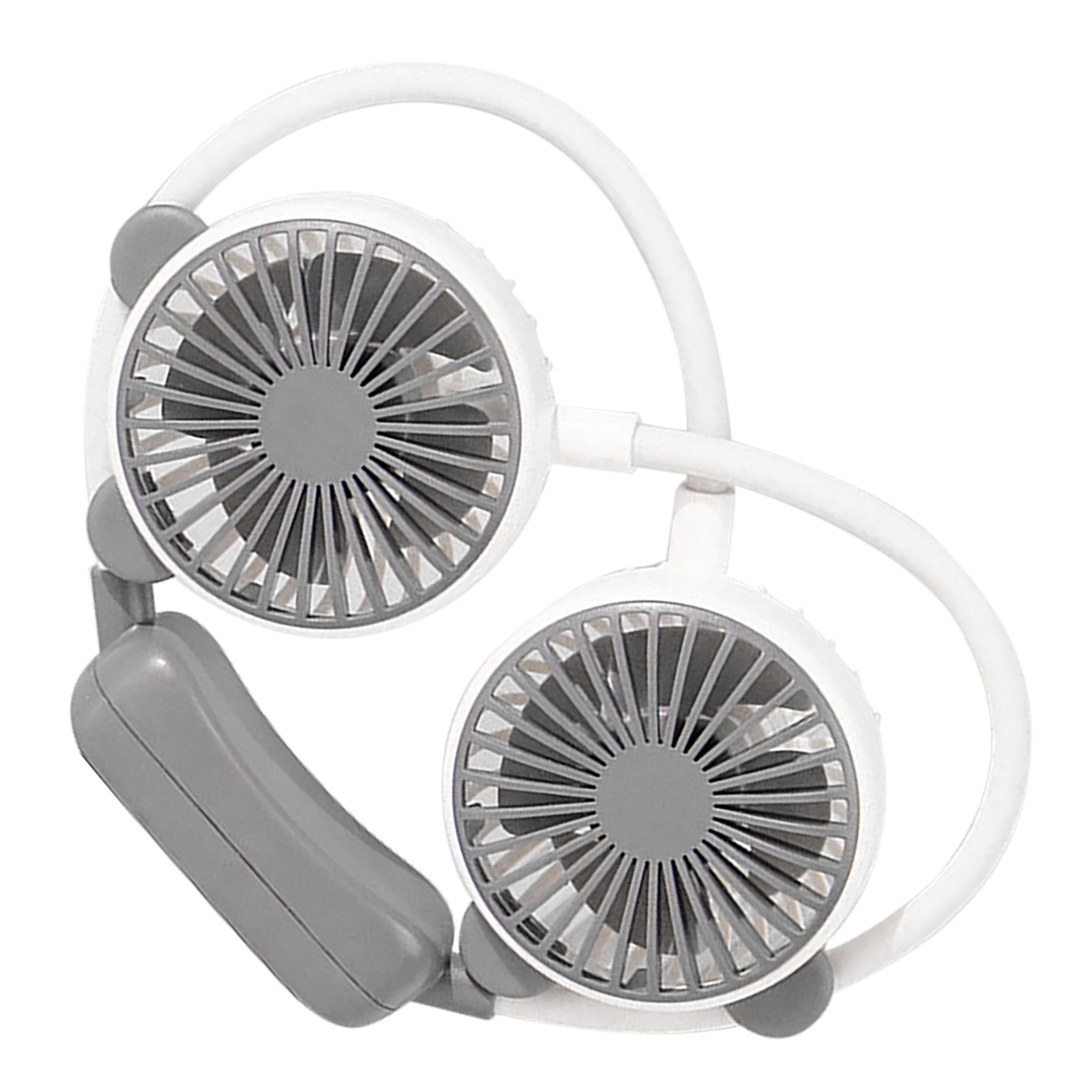 Mini-nackenventilator, Tragbar, Per Usb Aufladbar, Kabellos, Faltbar, Weiß, Für Büro Und Reisen