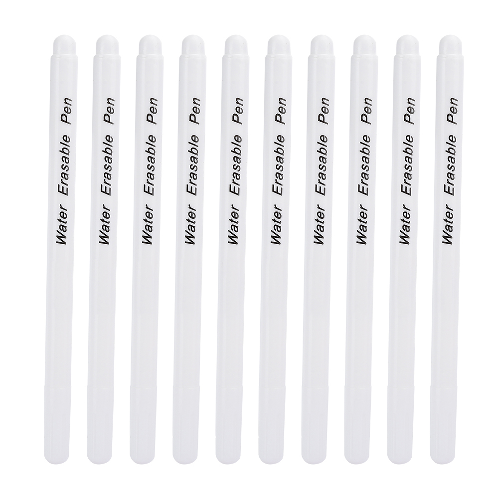 Set Mit 10 Wasserlöslichen Stoffmarkern, Diy-nähwerkzeug, Einzelspitze, Weiß