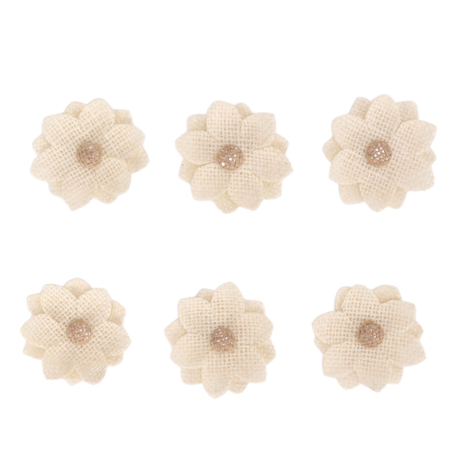 Juteblumen In Form Einer Europäischen Lotusblume Im Retro-stil, Handgefertigte Leinwandblumen Aus Weißem Stoff Zum Selbermachen Für Hochzeiten Und Partys