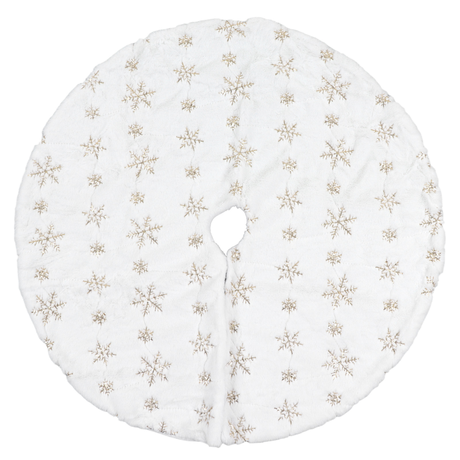 Runde, 90 Cm Große Weihnachtsbaumdecke, Weich Und Bequem, Weiße Unterlage Für Den Baumfuß, Ideal Für Zuhause Und Geschäft, Goldfarben