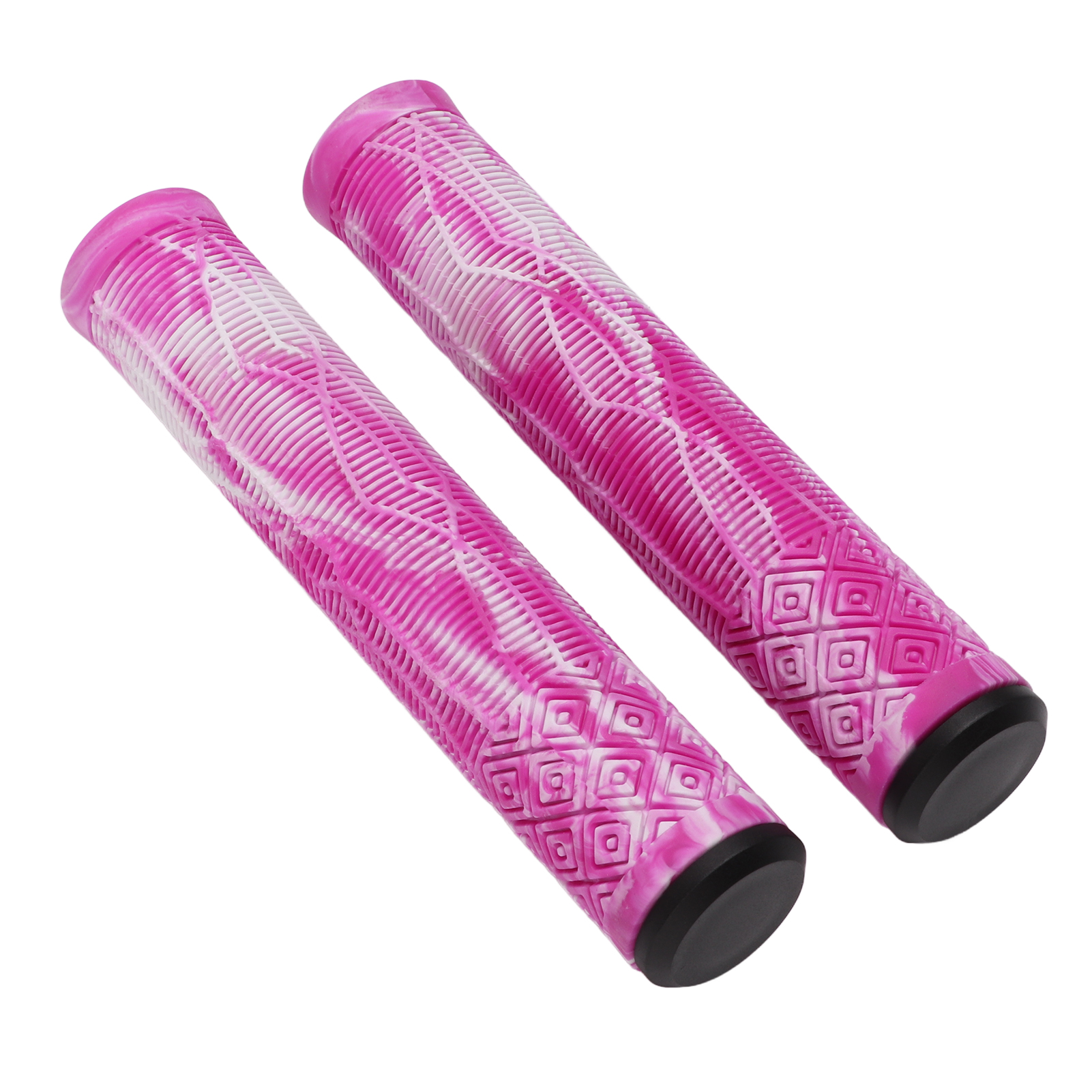 22,2 Mm Tpe-gummigriffe Für Mountainbikes Mit Rutschfester Oberfläche Und Verriegelbaren Endkappen – Pink, Lila, Weiß