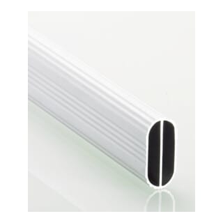 Hettich Ovales Schrankrohr silber eloxiert 3000 mm