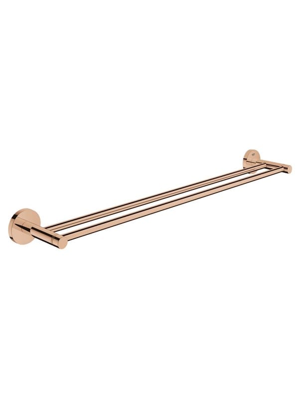 Grohe Doppel-Badetuchhalter Essentials 60cm, verdeckte Befestigung, warm sunset