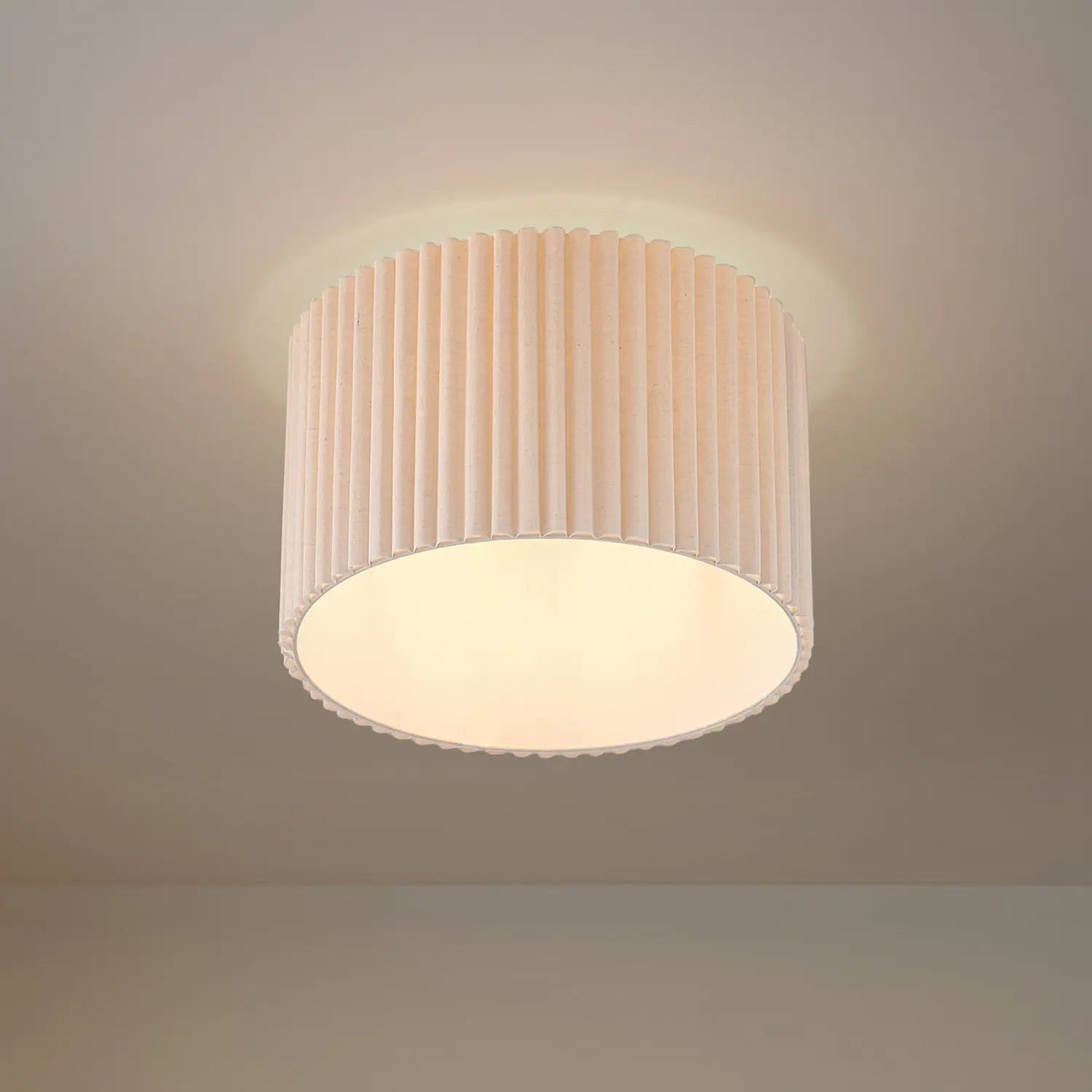 [gebraucht] B-ware Lindby Deckenleuchte Lampe Beleuchtung Leinen Cremefarben Ø 45 Cm Libbie329