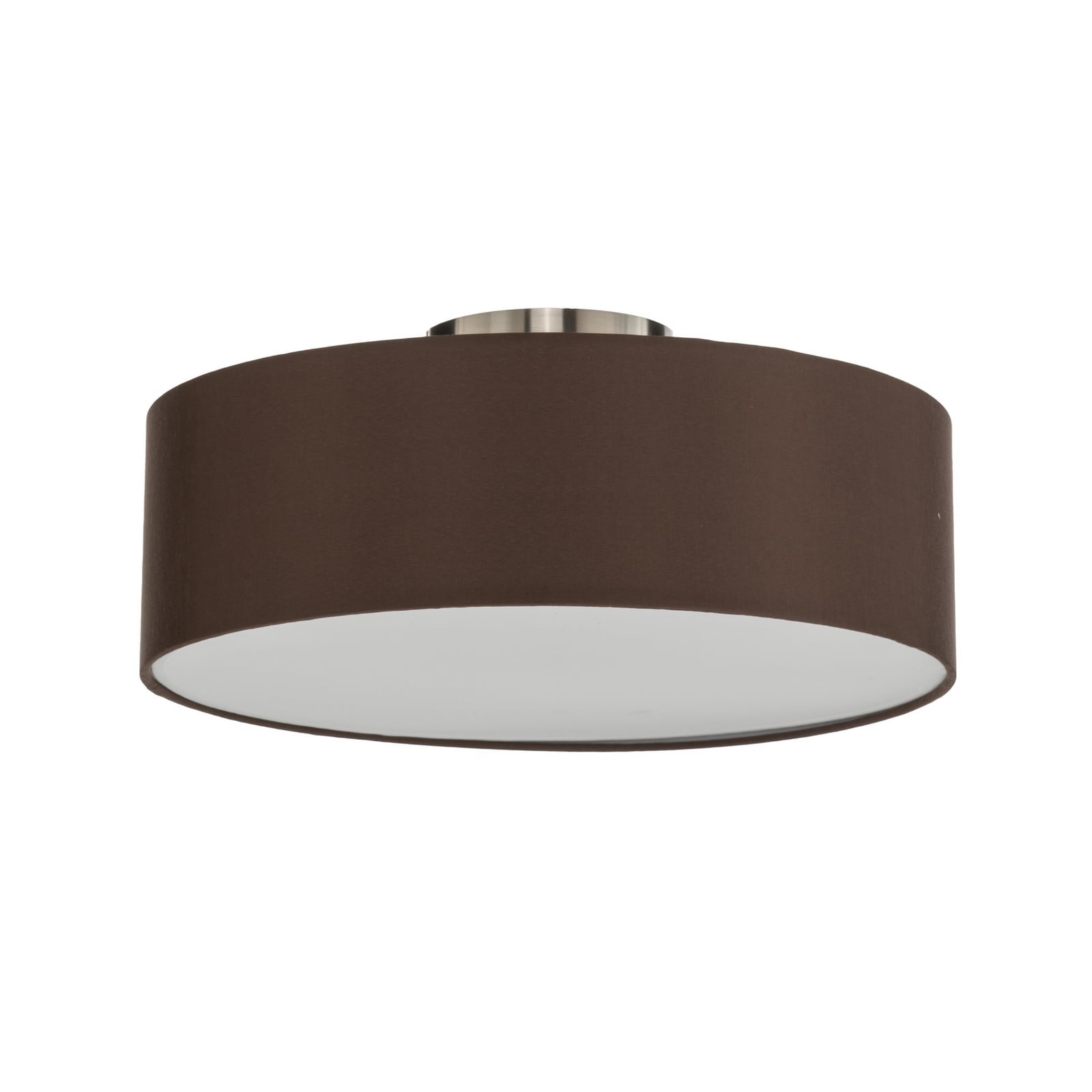 [neuwertig] B-ware Lindby Deckenlampe Sebatin Led Leuchte Dimmbar Stoffschirm Braun Ø40cm 3-flg