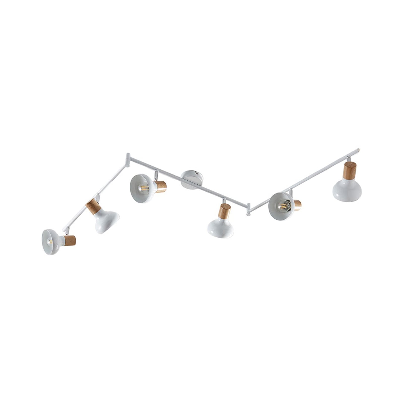 [gebraucht] B-ware Lindby Deckenstrahler Fridolin Led 6-flammig Dimmbar Weiß Metall 160cm 10cm