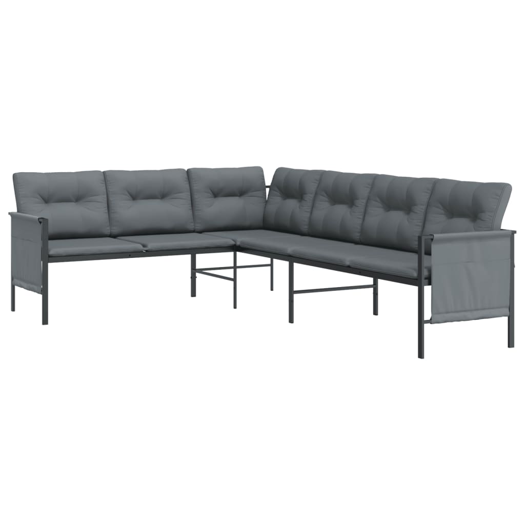 Maison Exclusive - Garten-ecksofa Anthrazit Stahl Und Textilene
