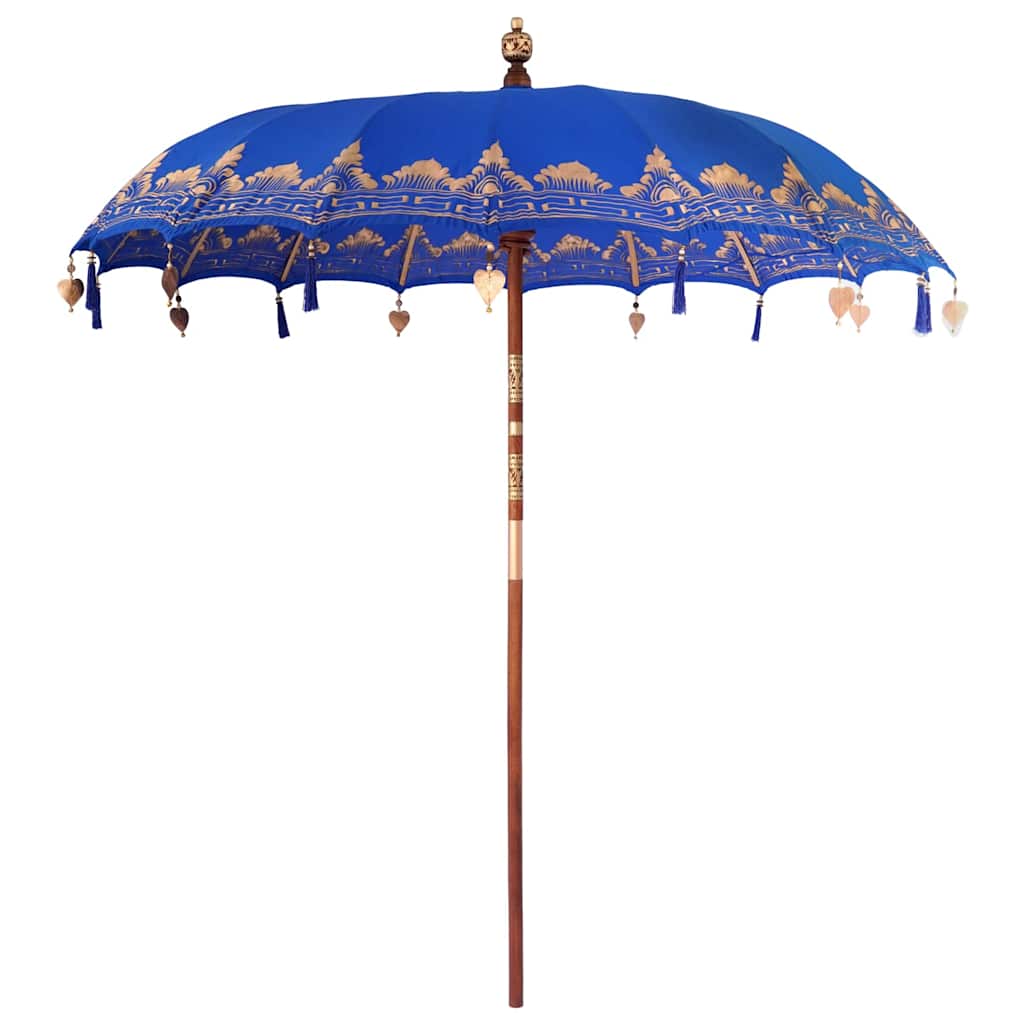 Maison Exclusive - Balinesischer Sonnenschirm Blau 215 X 215 X 26