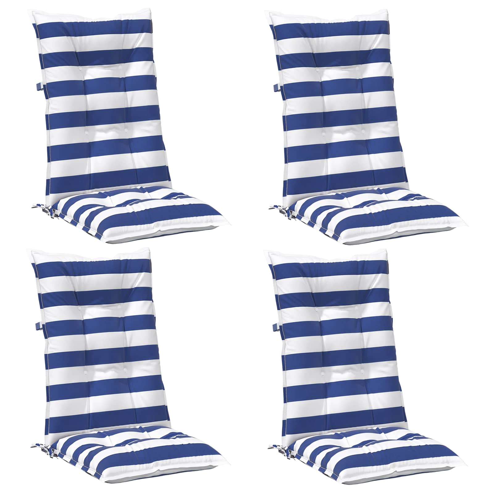 Maison Exclusive - Outdoor-kissen 4 Stk. Stoff Blau Und Weiß 120