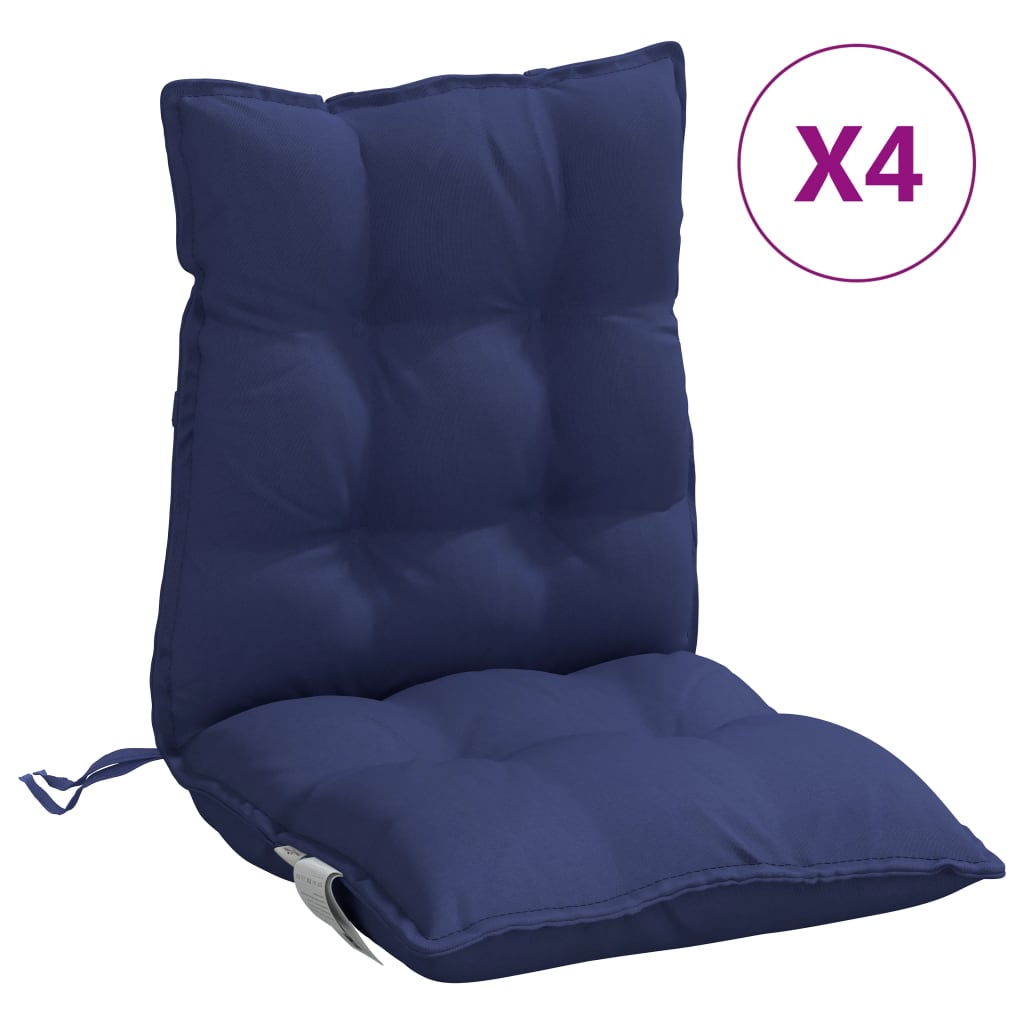 Maison Exclusive - Niedriglehner-auflagen 4 Stk. Marineblau Oxfor