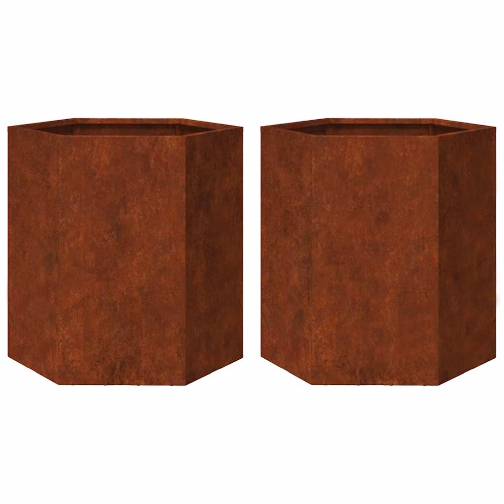 Maison Exclusive - Pflanzkübel 2 Stk. Sechseckig 46x40x45 Cm Wett