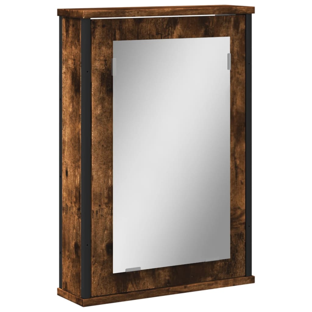 Maison Exclusive - Bad-spiegelschrank Räuchereiche 42x12x60 Cm Ho