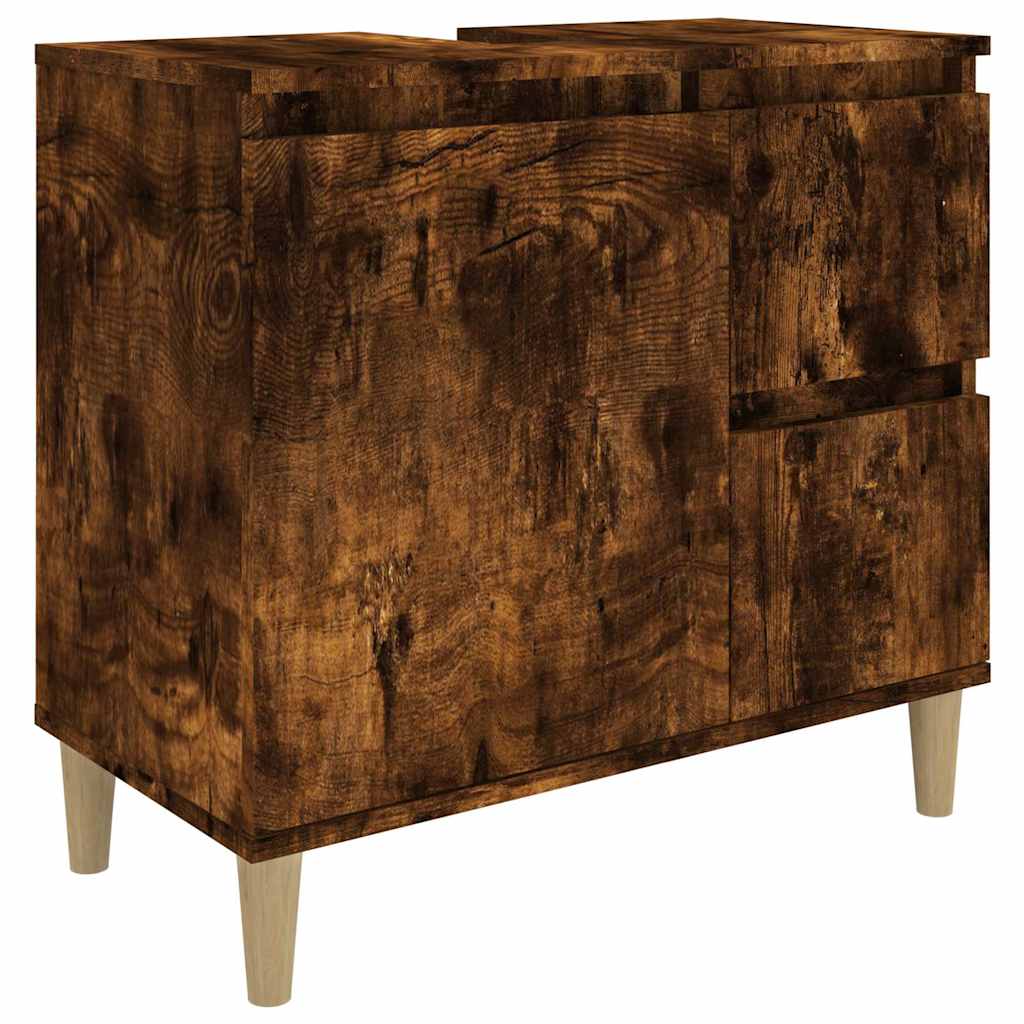 Maison Exclusive - Badschrank Räuchereiche 65x33x60 Cm Holzwerkst