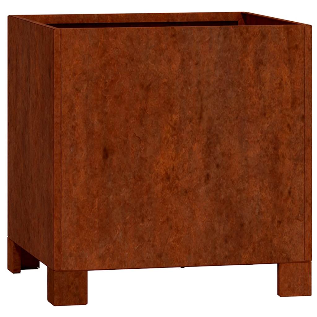 Maison Exclusive - Pflanzkübel Mit Beinen Rostig 30x30x30 Cm Cort