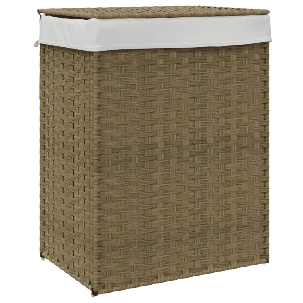 Maison Exclusive - Wäschekorb Mit Deckel 46x33x60 Cm Poly Rattan