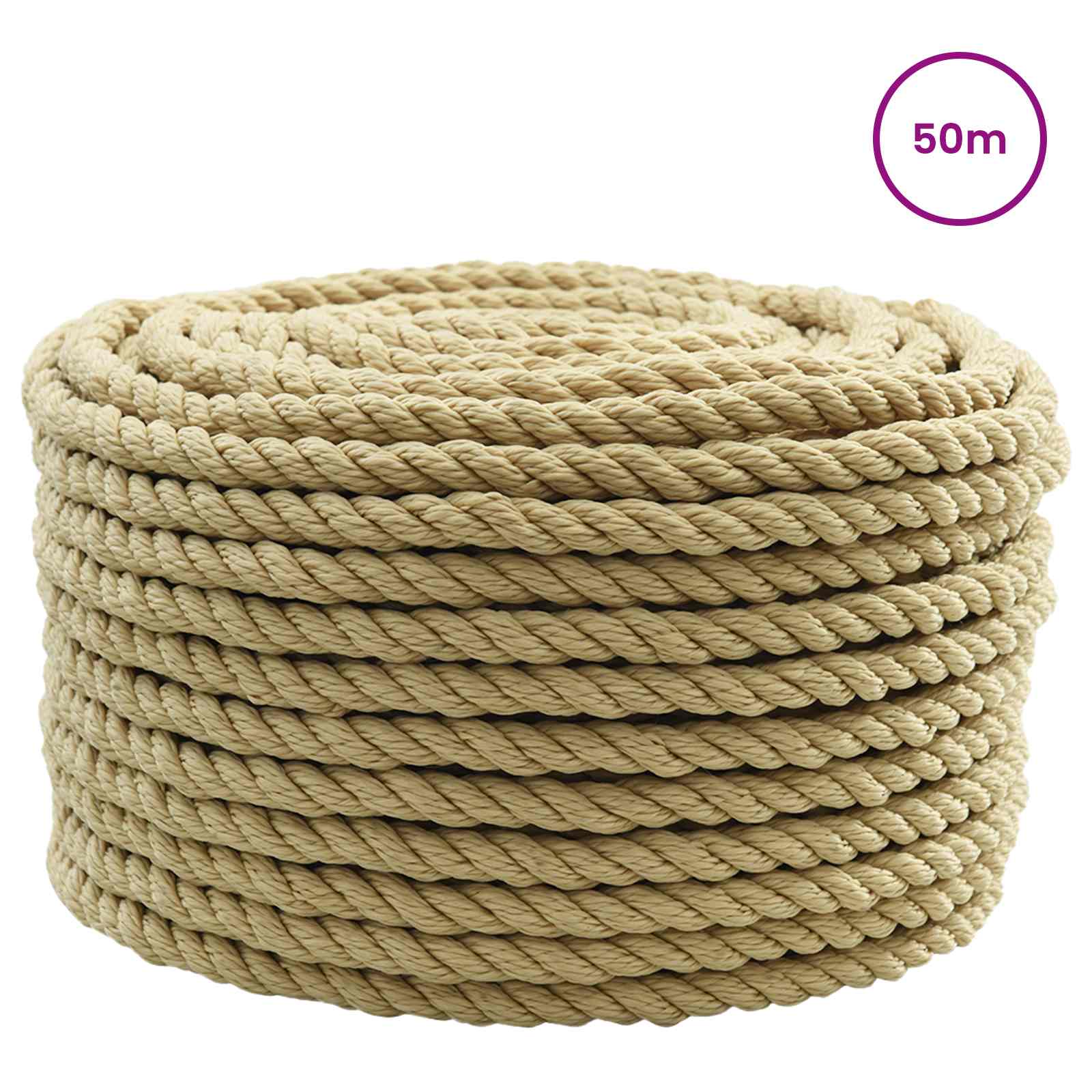 Maison Exclusive - Bootsseil 14 Mm 50 M Natur