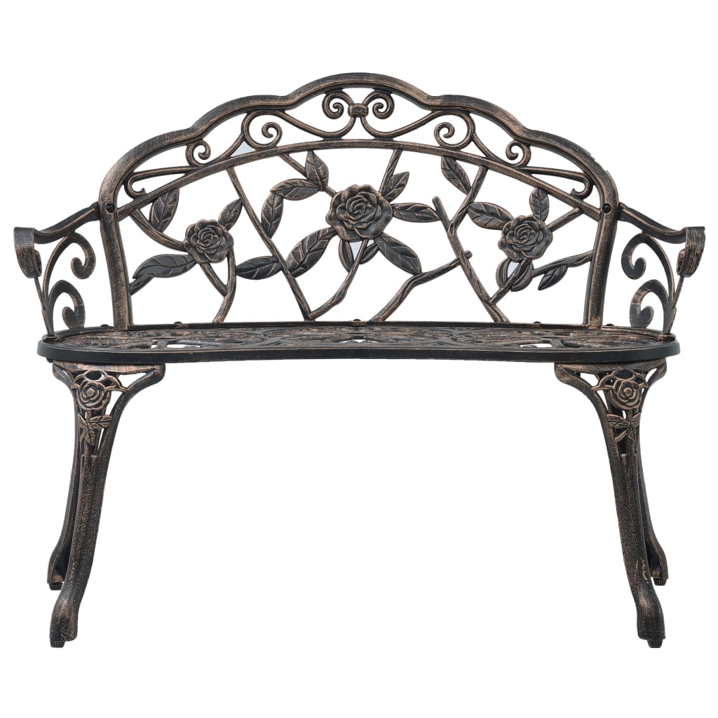 Maison Exclusive - Gartenbank 100 Cm Aluminiumguss Bronzefarben