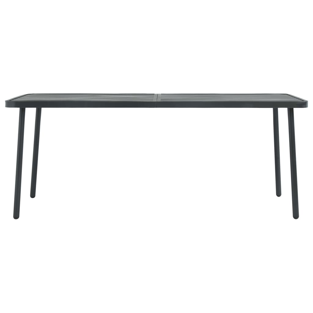 Maison Exclusive - Gartentisch Dunkelgrau 180x83x72 Cm Stahl