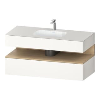 Duravit Einbauwaschtisch-Möbel-Set Qatego 120x55x60cm, E na/we m, Kon-WTU, B