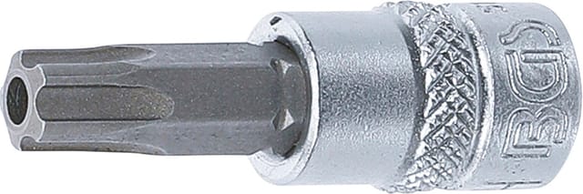 BGS Bit-Einsatz 5184-TS40, Antrieb Innenvierkant 6,3 mm (1/4"), TS-Profil (für TX Plus) mit Bohrung TS40