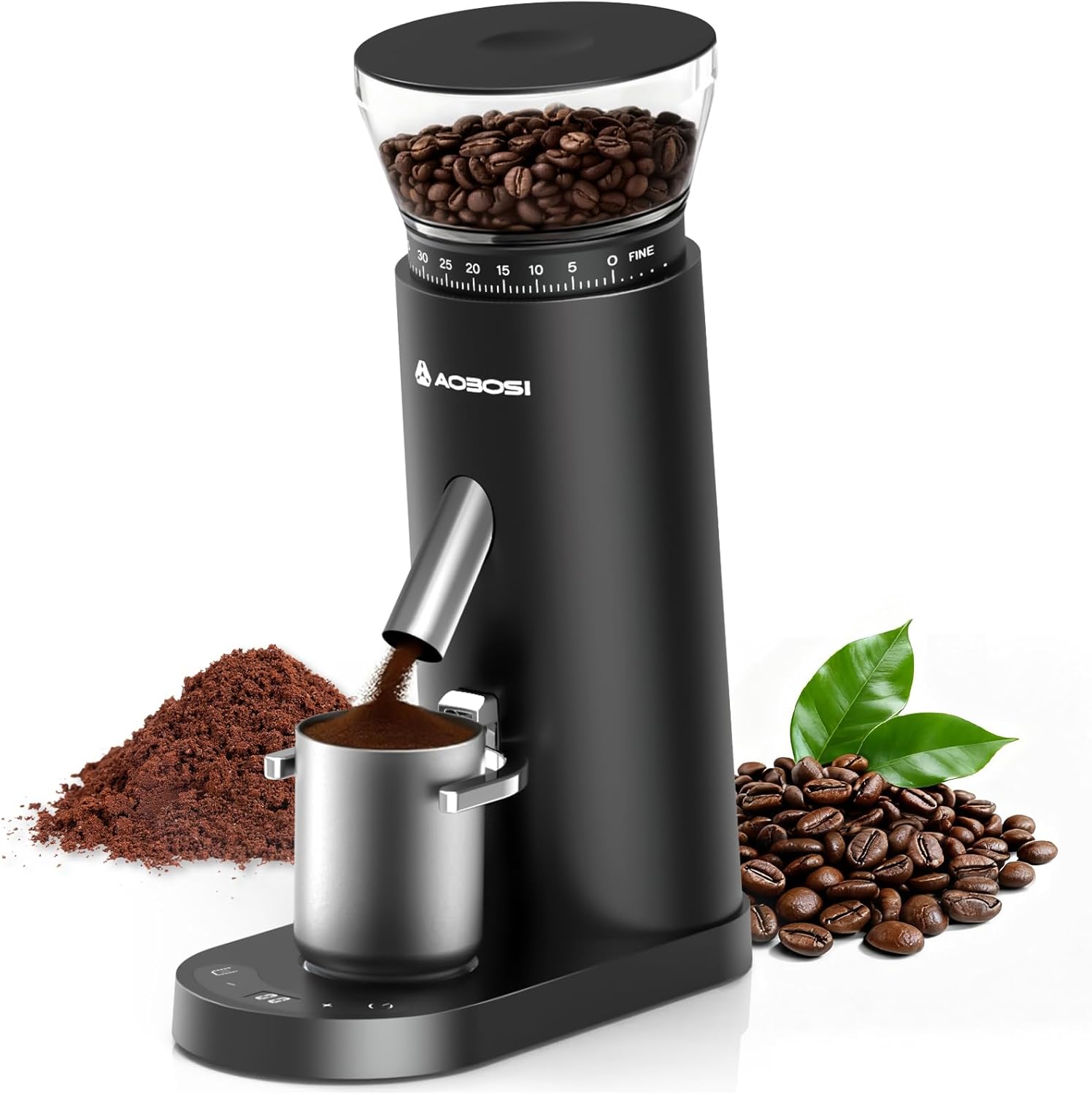 Kaffeemühle Elektrisch, Kabellose Kaffeemühle Siebträger Mit 60 Mahlgrad Einstellbar, Kaffeemühle Kegelmahlwerk Tragbar Wiederaufladbar Für Espresso/mocca/drip/pour Over/cold Brew/french Press