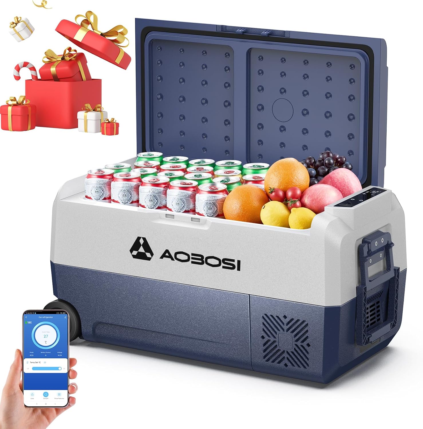 Kompressor Kühlbox 36l, Kühlbox Auto 12v 230v Mit App-steuerung, -20℃ Bis 20℃ Camping Kühlschrank, Für Wohnmobil, Boot, Autoreisen [energieklasse C]