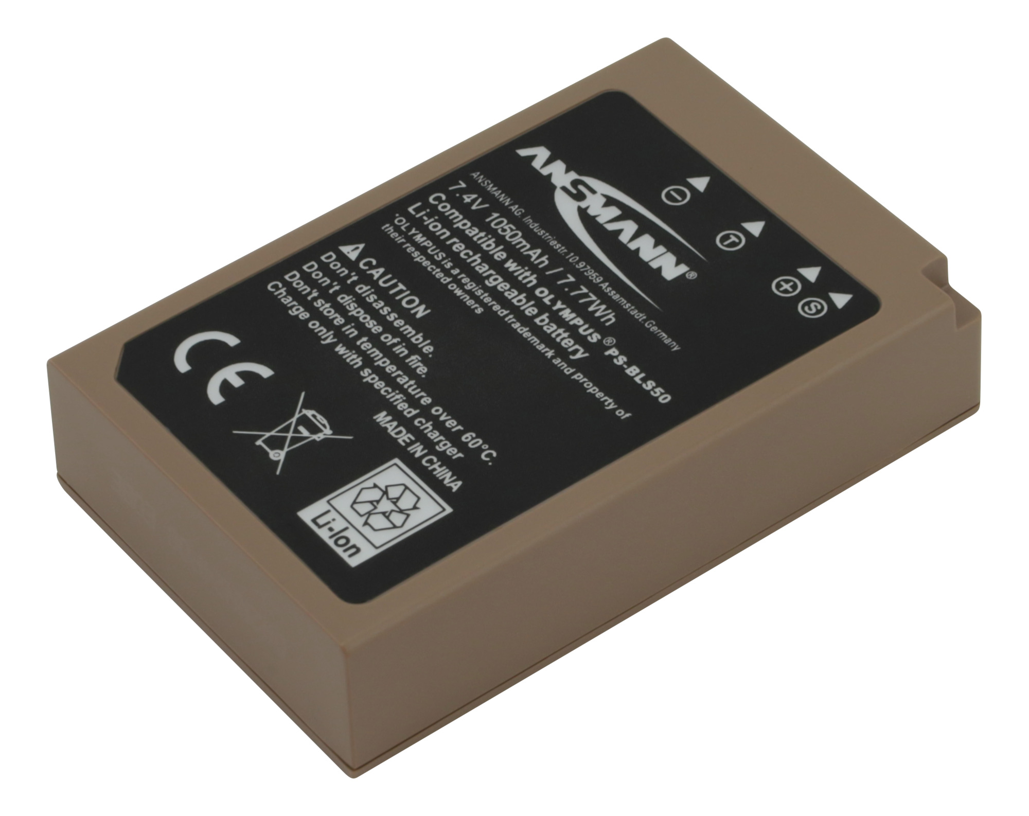 Ansmann Kamera Akku A-oly Bls 50, Mit Usb-c-anschluss Und Hoher Kapazität