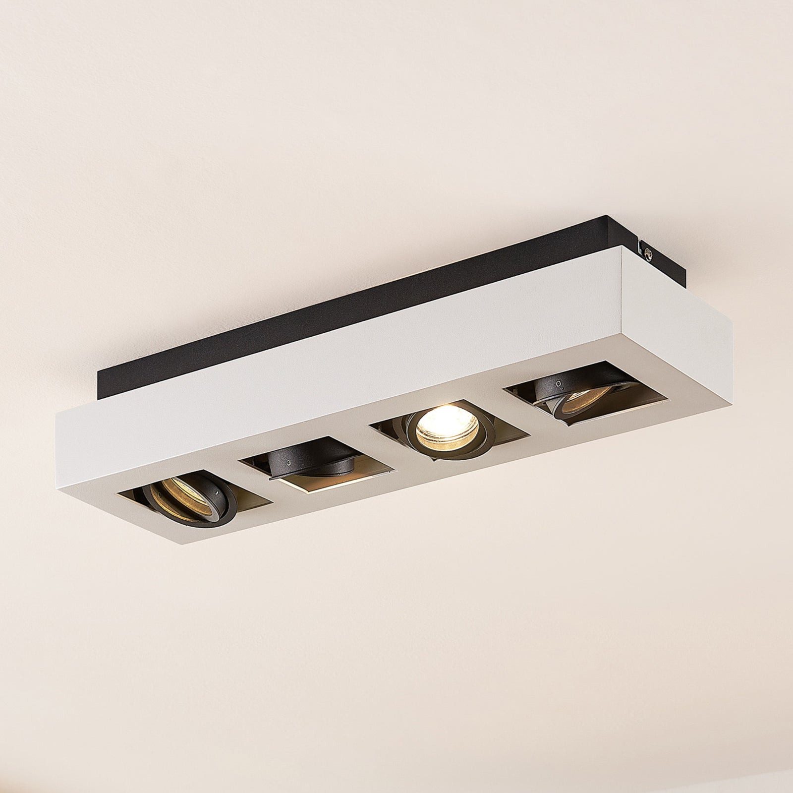 [neuwertig] B-ware Arcchio Deckenleuchte Strahler Vince Led Dimmbar 4-flammig Weiß 47x14cm