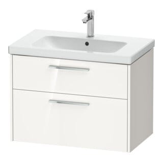 Duravit Waschtischunterschrank D-Code 78,4x55,5x46cm, 2 L, S, we. hgl, Gr. chr