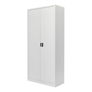 STIER Universalschrank mit 4 Fachböden, 1950 x 920 x 420 mm, lichtgrau, verschweißt