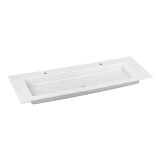 Keuco Keramik-Doppelwaschtisch Royal 60 140,5x53,8cm, we, m 2 HL, ohne Überlauf