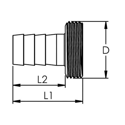 Riegler 1/3 Schlauchverschr. G3/4x19 flachd. ohne Bund, leichte Ausfür MS